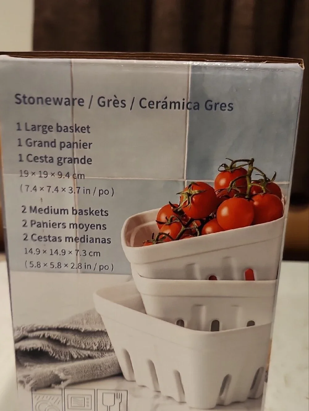 White Multipurpose Basket Set (3-Pack)